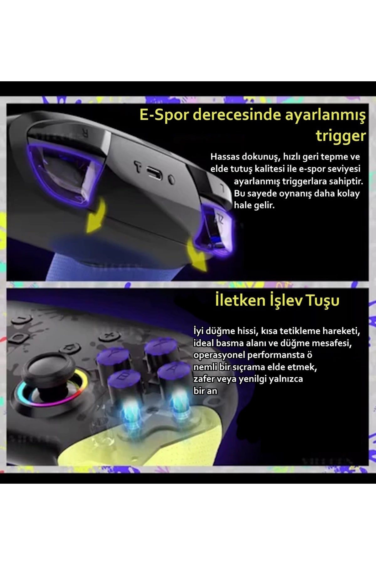 Switch PRO S12 Mavi-Kırmızı Controller Gamepad