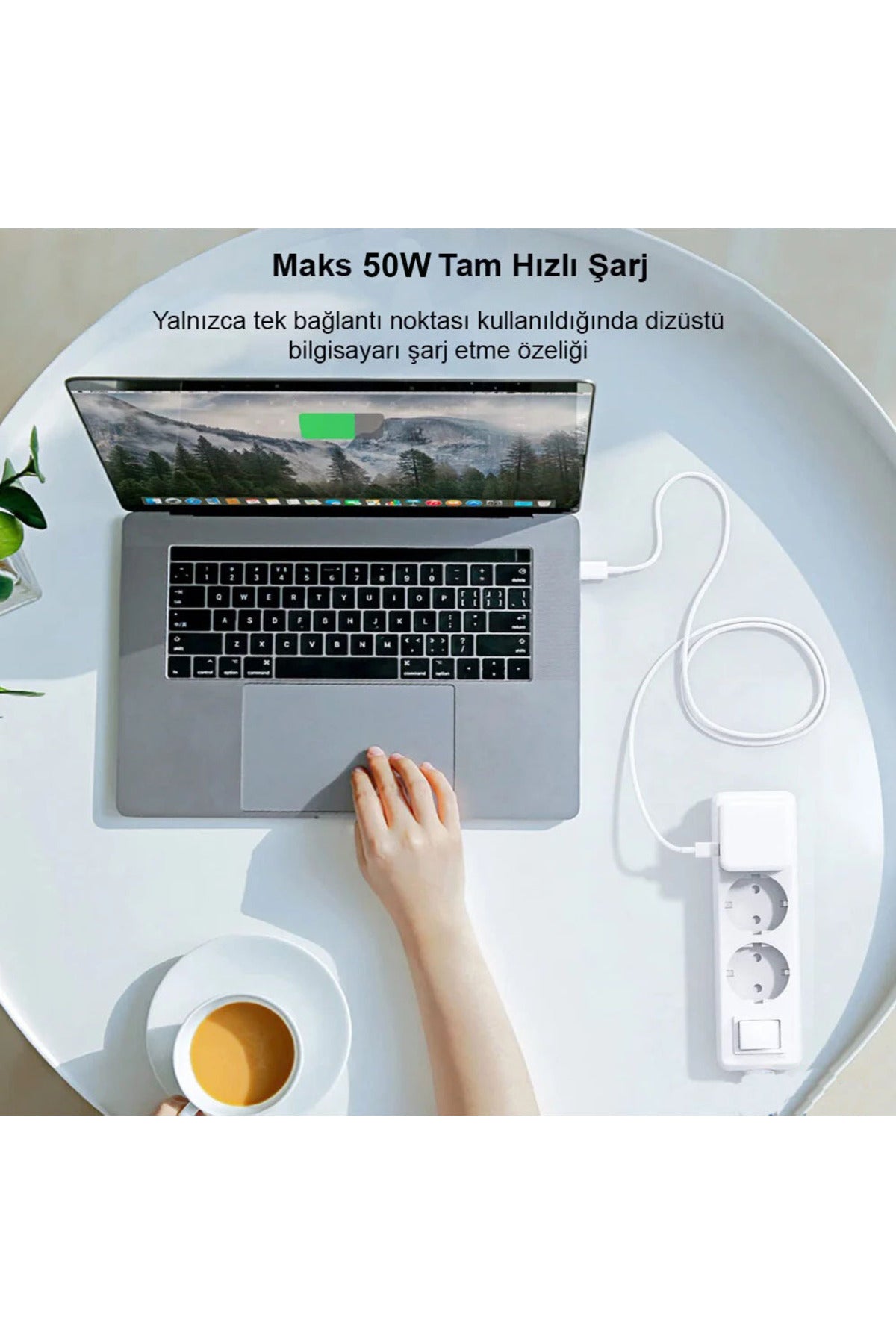 50 W Çift Usb-c Bağlantı Noktalı Güç Adaptörü