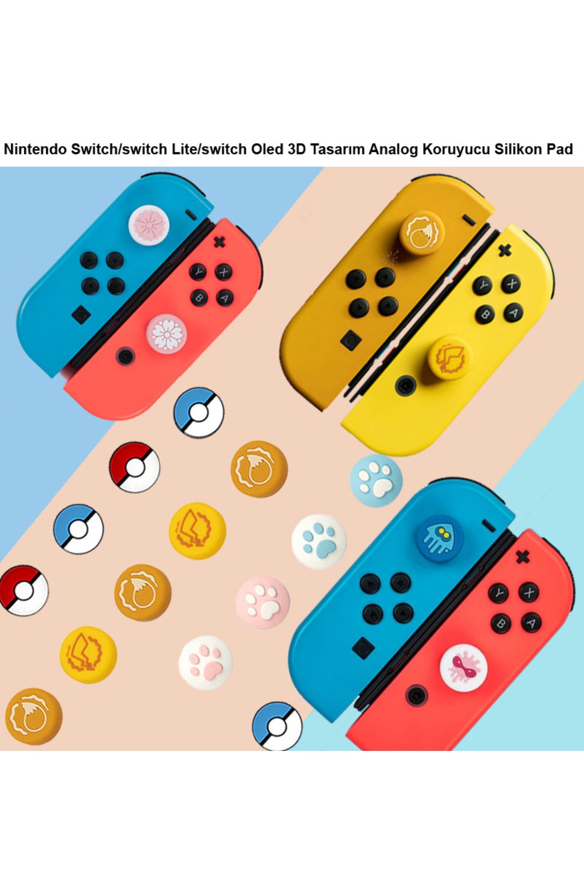 Mario Ps4/ps5 Game Pad Uyumlu Analog Yükseltici Kontrol Kiti Beyaz