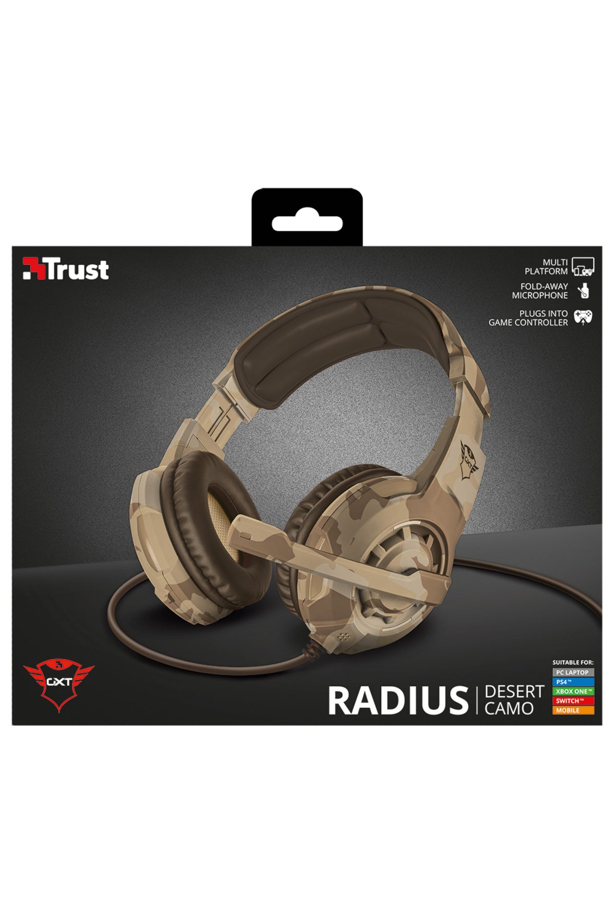 Gxt 310d Radius Desert Camo Kulaküstü Gamer Kulaklık Siyah