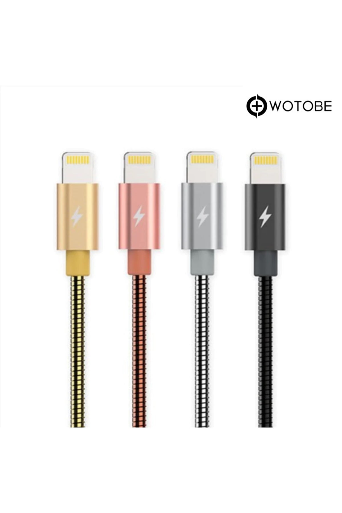 Apple Lightning Çelik Spiral Şarj Data Kablosu