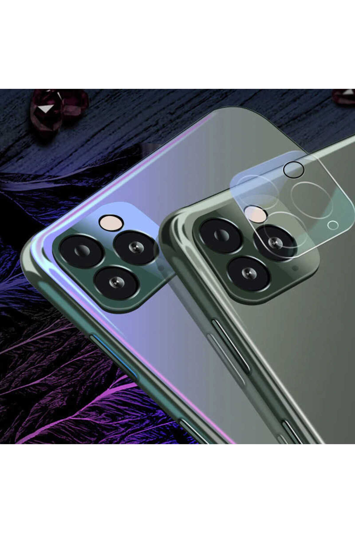Apple Uyumlu iPhone 12 Pro Kamera Lens Koruyucu Şeffaf