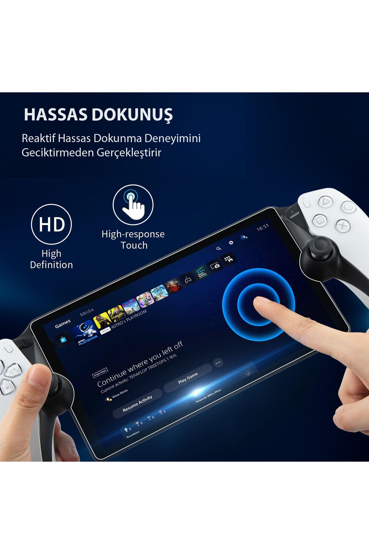 Playstation Ps Portal Oyun Konsolu 9h Nano Temperli Cam Ekran Koruyucu-2 Adet
