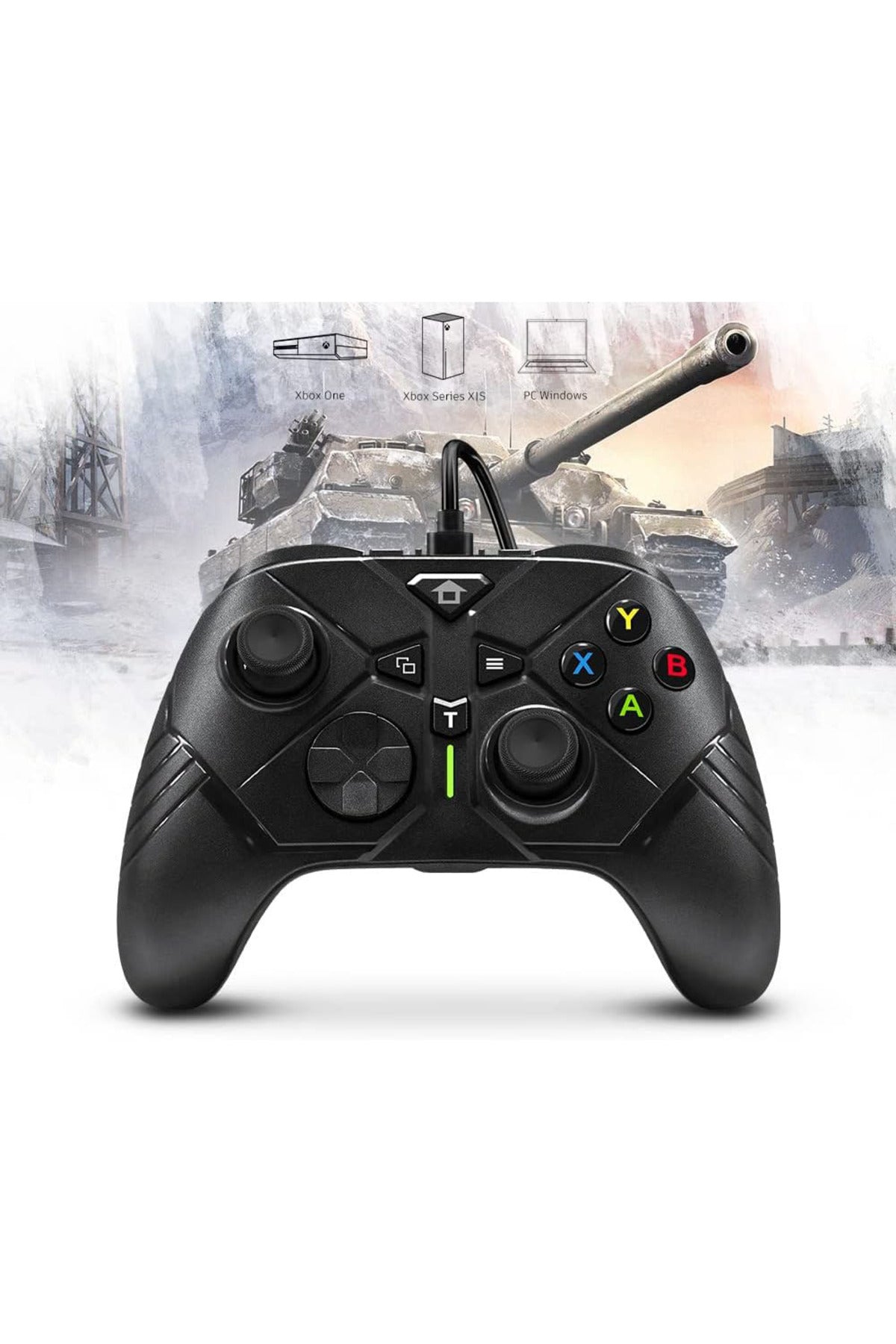 Pc Kablolu Usb Gamepad Windows 10/11 Uyumlu 3,5 Mm Ses Jaklı Makro Ve Turbo Tuşlu Oyun Kolu