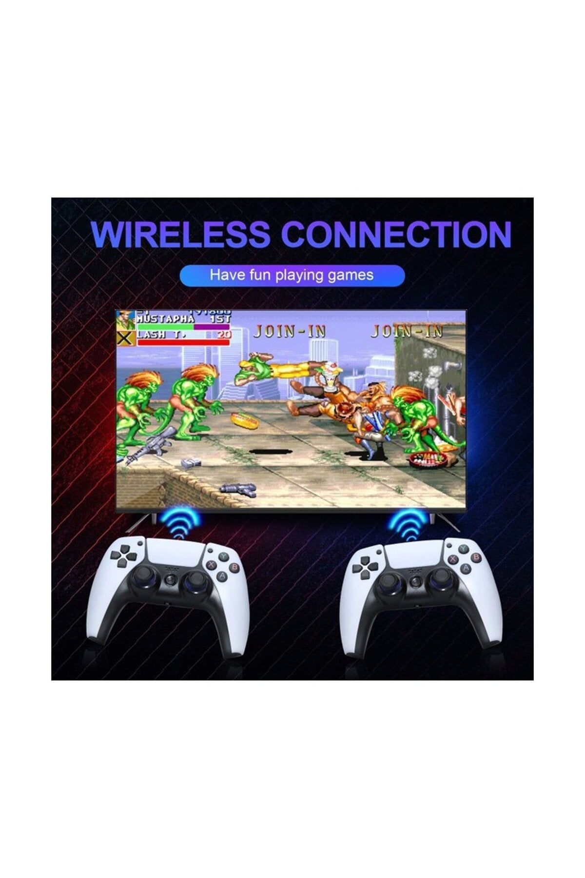M10 Hdmı 4k Kablosuz Tv Stick 10000+oyun Android Retro Oyun Konsolu Siyah