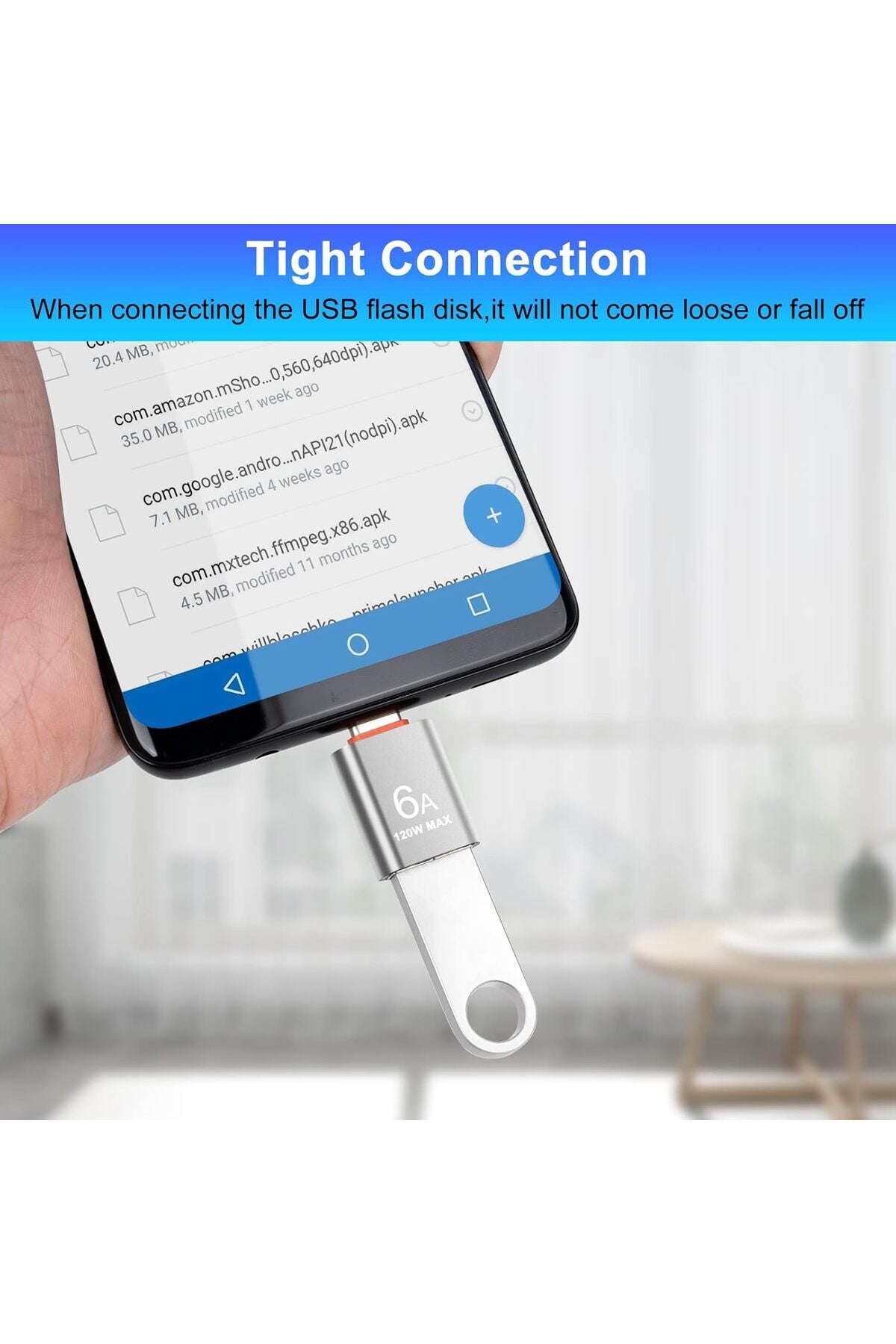 USB Type-C 6A 120W Gen 3.1 OTG Dönüşrüeücü Adaptör