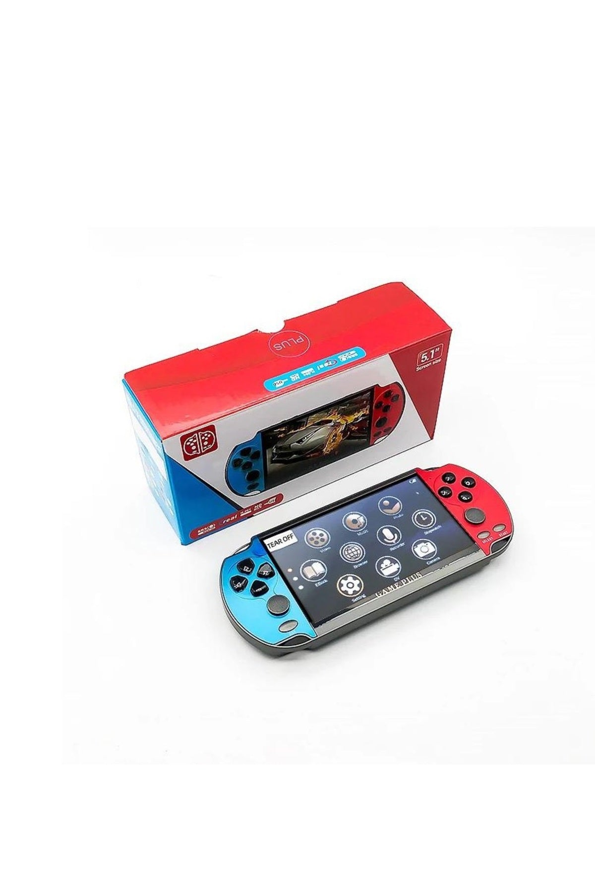 Retro X7 Plus Vita Model 5.1 İnçtaşınabilir Oyun Konsolu Retro Taşınabilir Oyun Konsolu Siyah