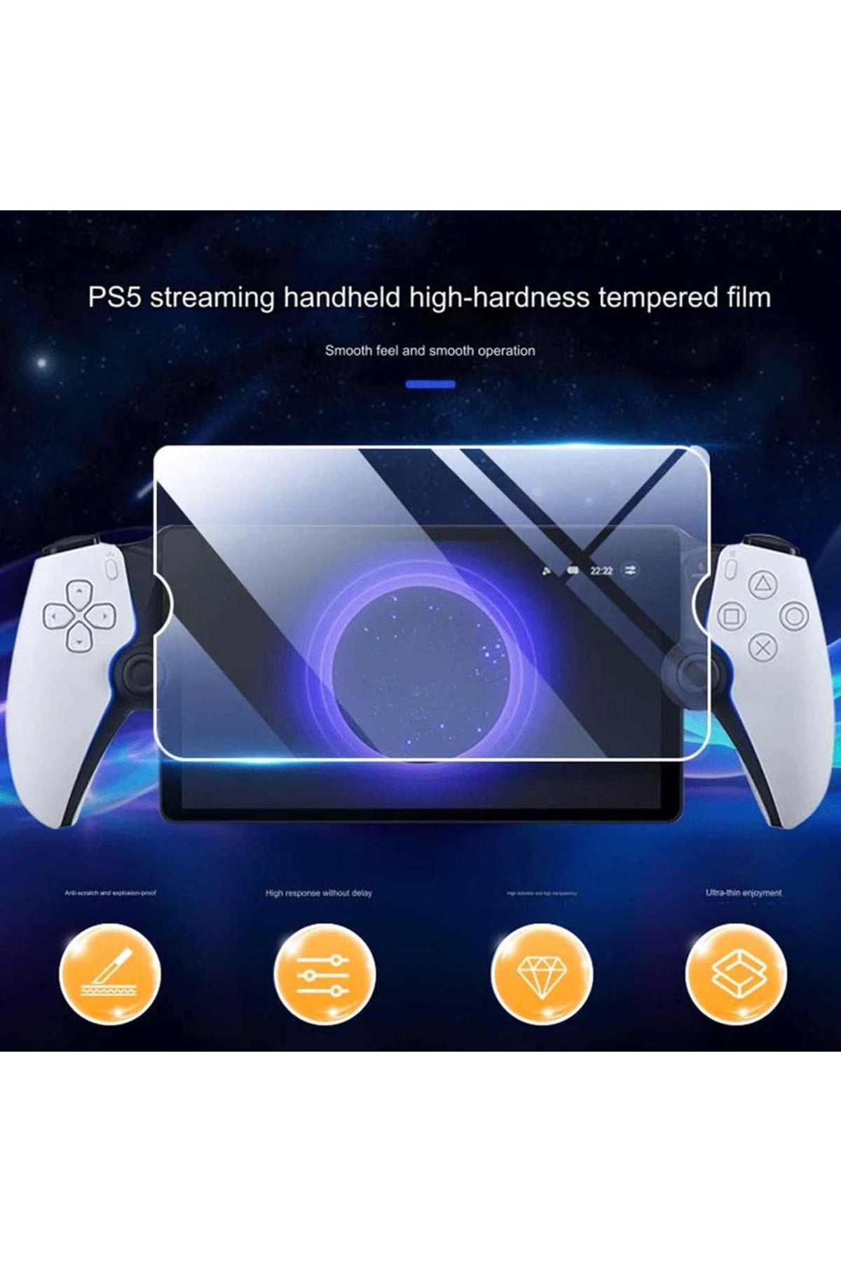 Iıne Playstation Portal Temperli Yüksek Çözünürlüklü Anti Parmak İzi Önleyici Ekran Koruyucu