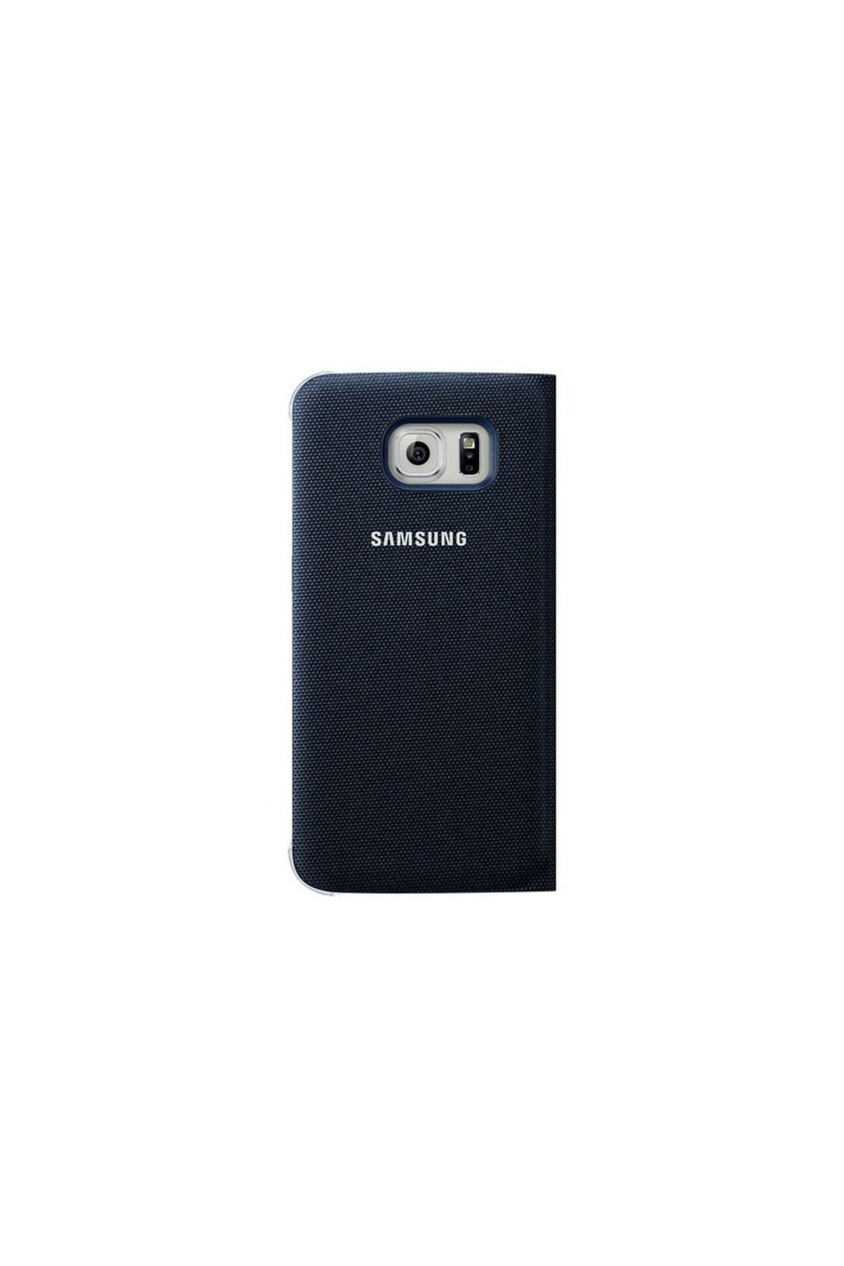 Samsung Galaxy S6 Orjinal Uyku Modlu Wallet Fabric Kılıf-lacivert Siyah Kılıf