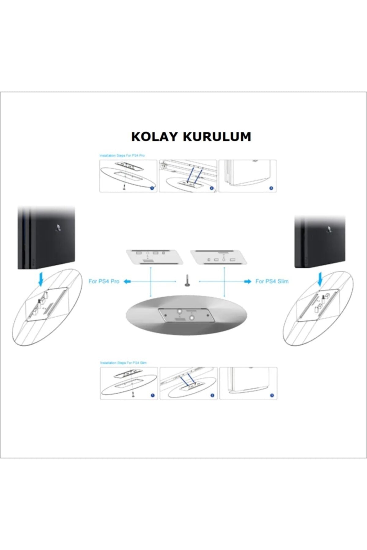 Dobe Tp4-825 Ps4 Konsol Pro Ve Slim Dikey Stand