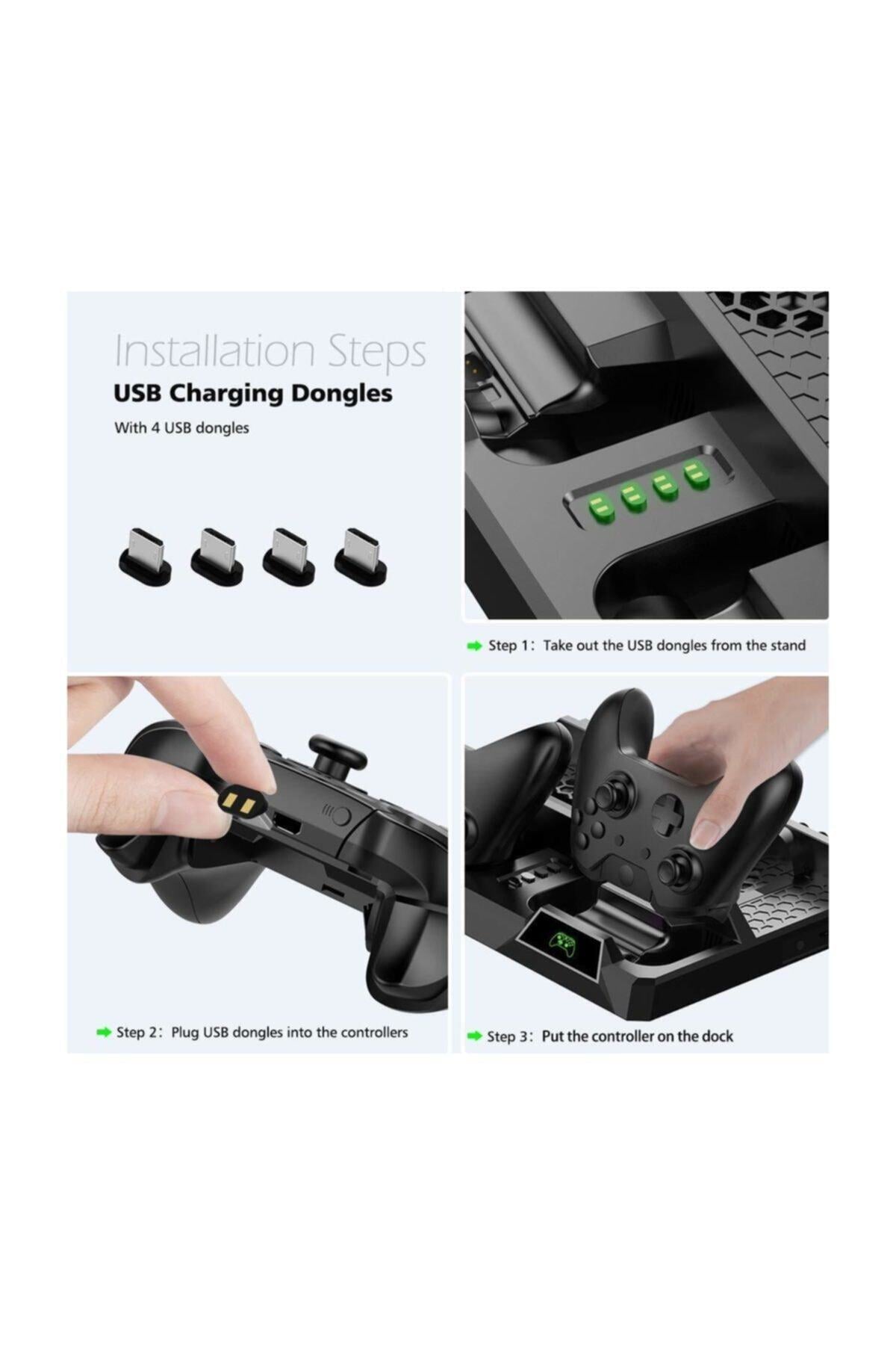 Xbox One Stand Fanlı Şarj Göstergeli Dock Xbox One X S