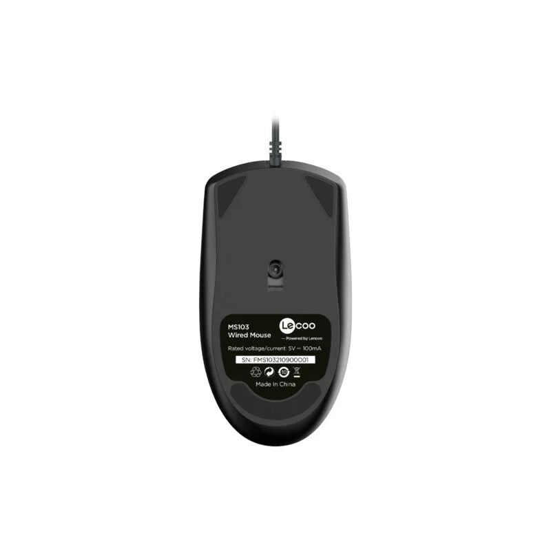 Lecoo MS103 Tuşlu USB Kablolu 1000DPI Optik Mouse Siyah
