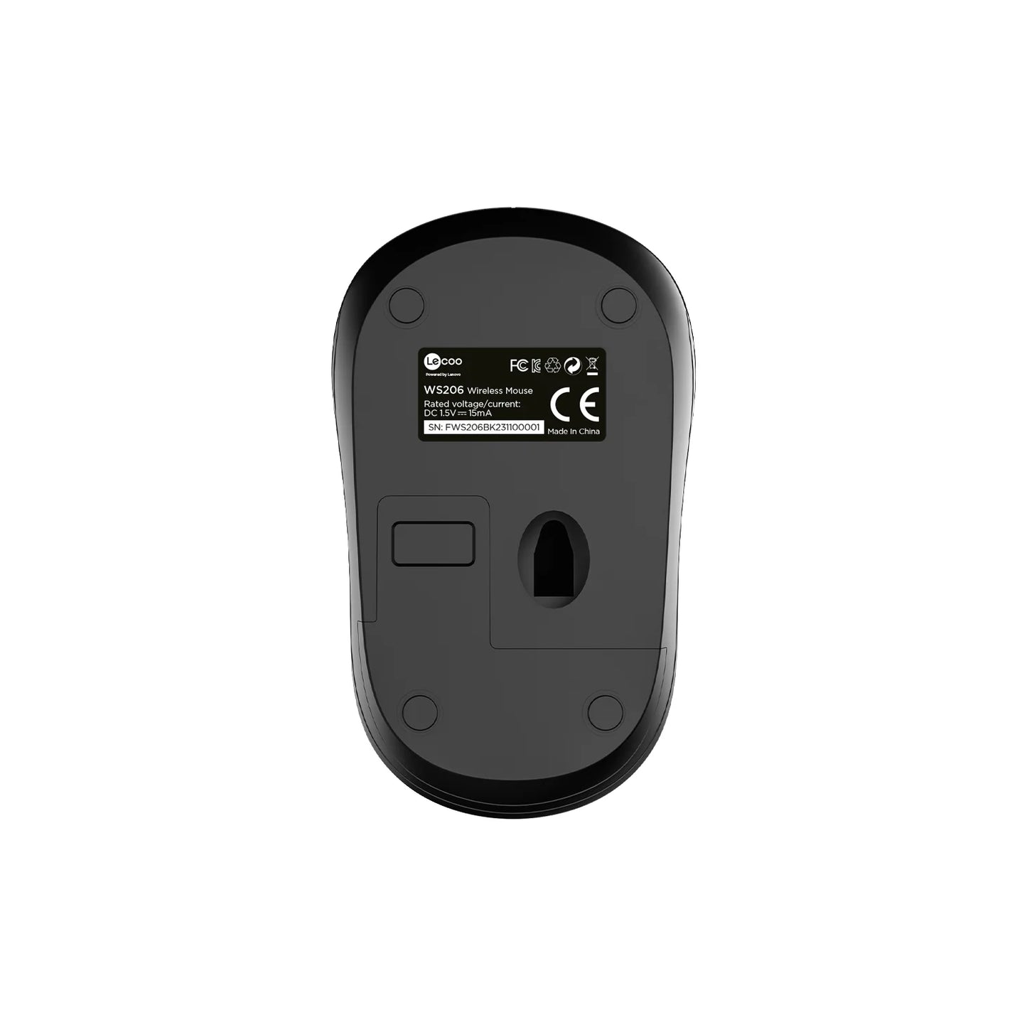 Lecoo WS206 Kablosuz 1200DPI 3 Tuşlu Optik Mouse Siyah