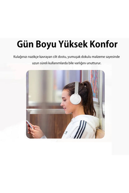 ANC Bluetooth 5.3 Hibrit Kulak Üstü Kablosuz Kulaklık - H1