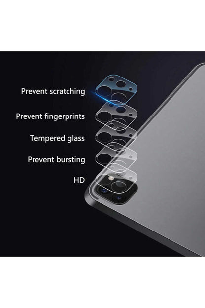 Apple Uyumlu iPad  Pro 12.9 2020 4.nesil Kamera Lens Koruyucu Cam Şeffaf