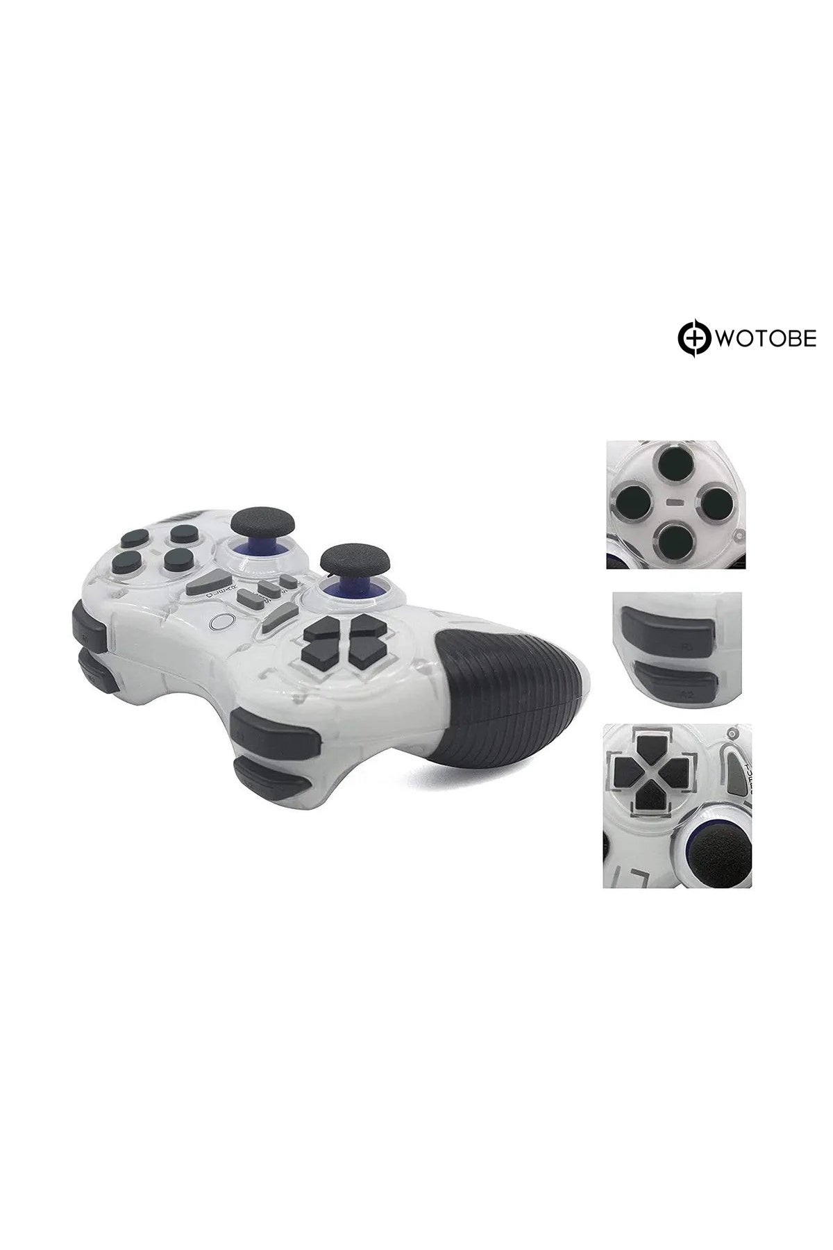 2.4g Ps1 Ps2 Ps3 Pc Android Tv Tv Box Android Telefon Uyumlu Titreşimli Kablosuz Joystick Beyaz