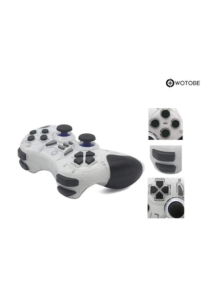 2.4g Ps1 Ps2 Ps3 Pc Android Tv Tv Box Android Telefon Uyumlu Titreşimli Kablosuz Joystick Beyaz