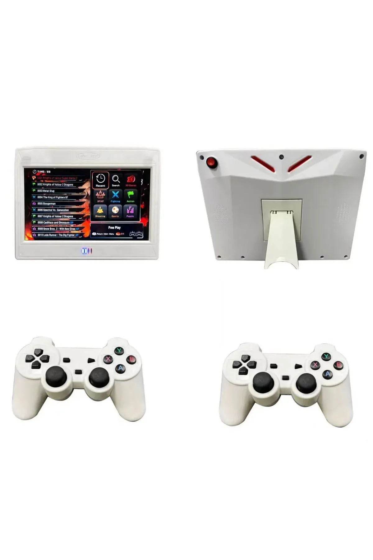 Pandora 10inç Hd Lcd Ekranlı 20000 Oyunlu Kablosuz Çift Kol Retro Arcade Şarjlı Oyun Konsolu Siyah