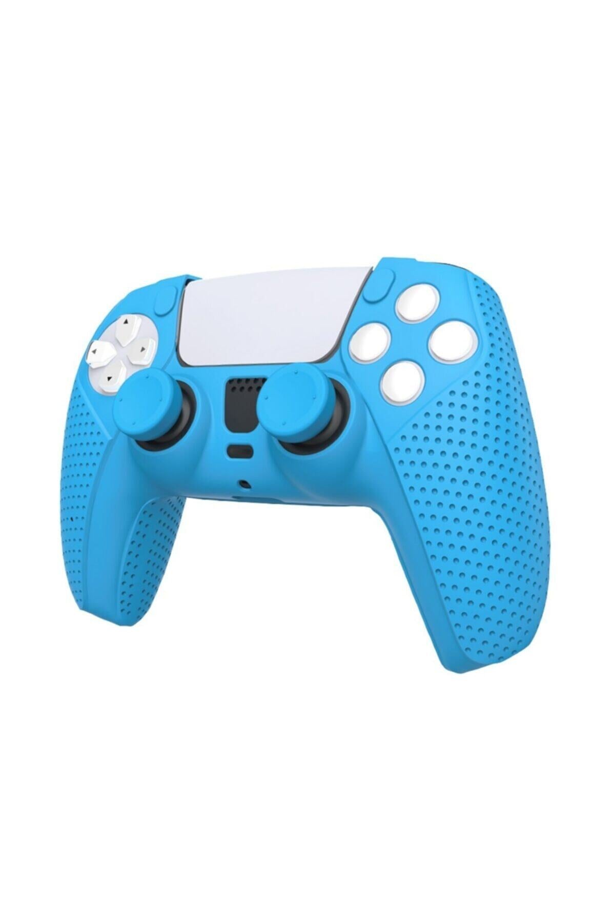 Resident Evıl Desenli Sony Ps5/ps4/ps3 Uyumlu Analog Koruyucu Silikon Pad Mavi