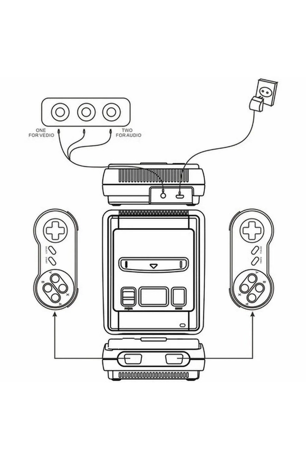 Klasik Retro Süper Mini 8-bit Nes 620 Video Oyun Konsolu Siyah