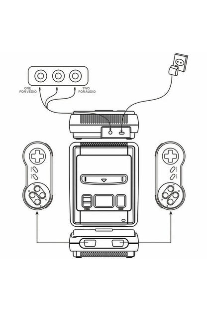 Klasik Retro Süper Mini 8-bit Nes 620 Video Oyun Konsolu Siyah