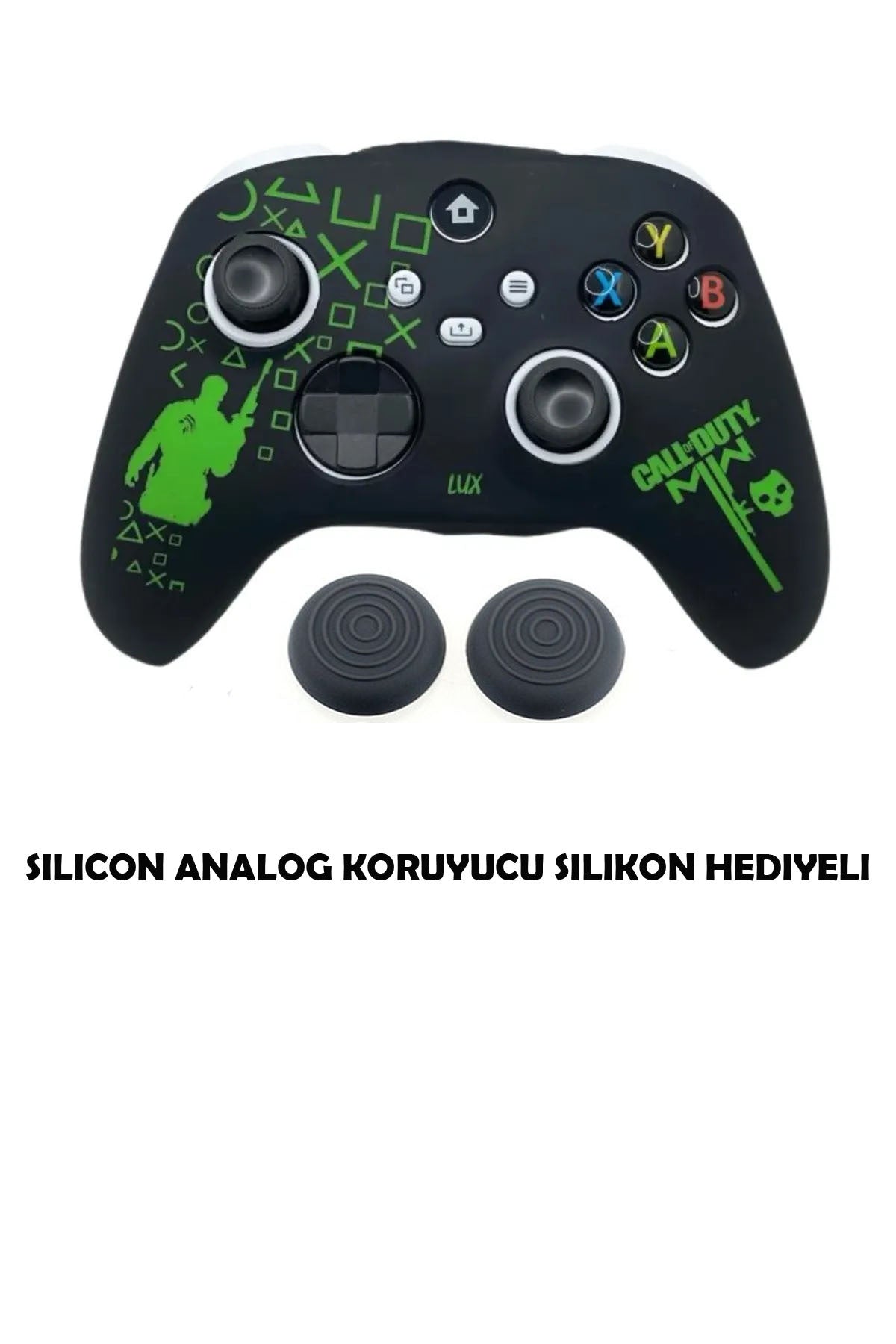 Xbox Series S/seris X 9.nesil Uyumlu Desenli Oyuncu Kolu Silikon Kılıf +Analog Silikon