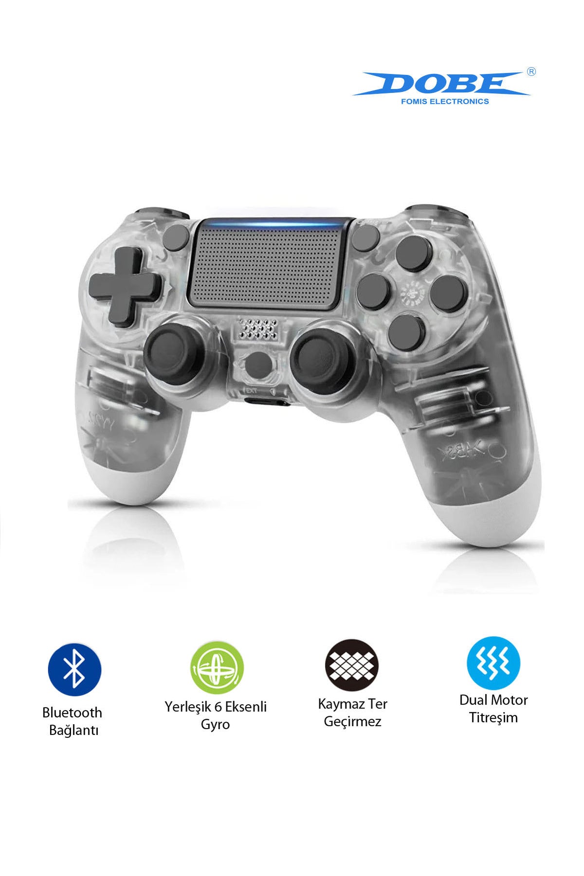PS4-PC-Android BOX-Android-IOS Telefon Tablet Uyumlu Titreşimli Bluetooth Oyun Kolu