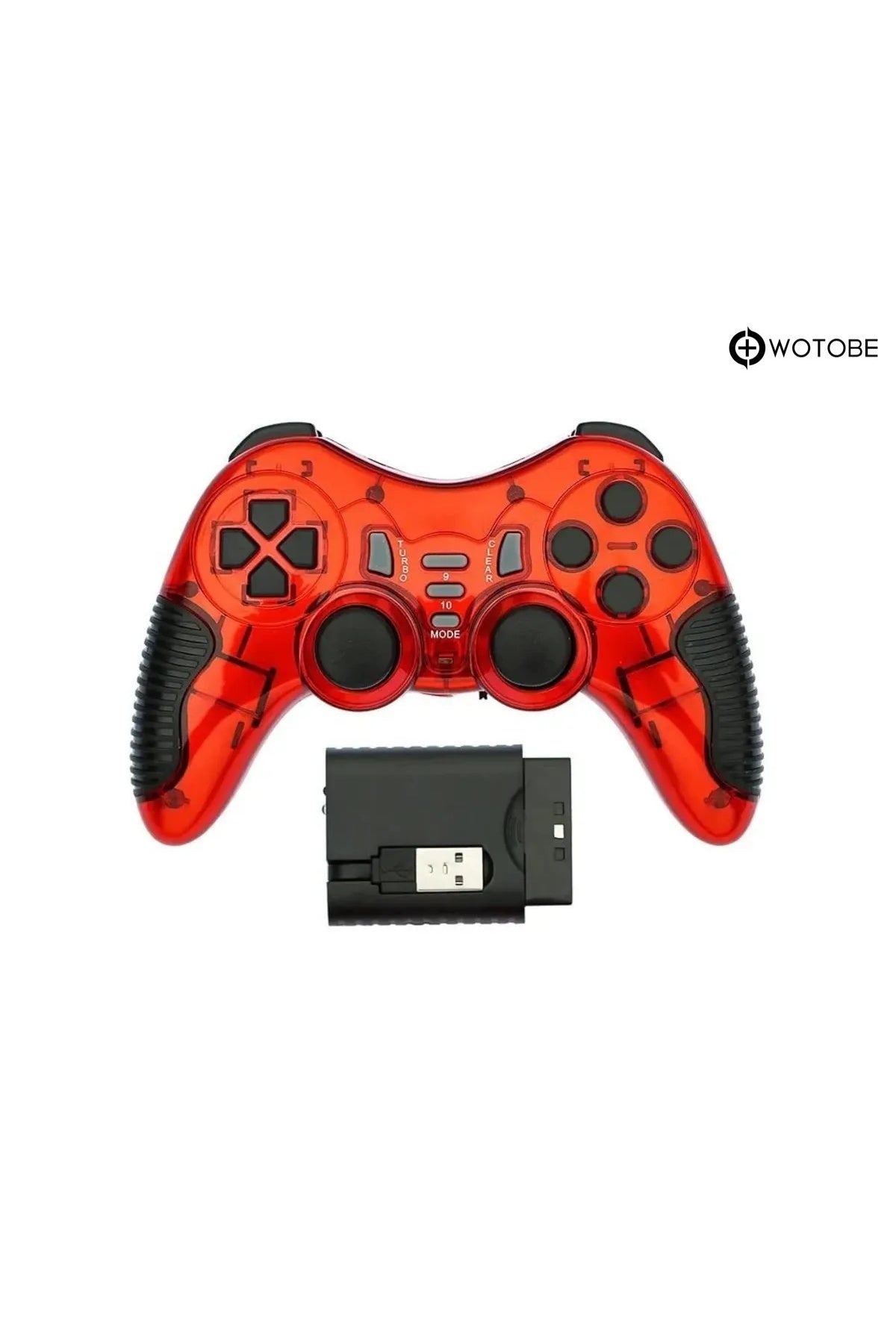 2.4g Ps1 Ps2 Ps3 Pc Android Tv Tv Box Android Telefon Uyumlu Titreşimli Kablosuz Joystick Kırmızı