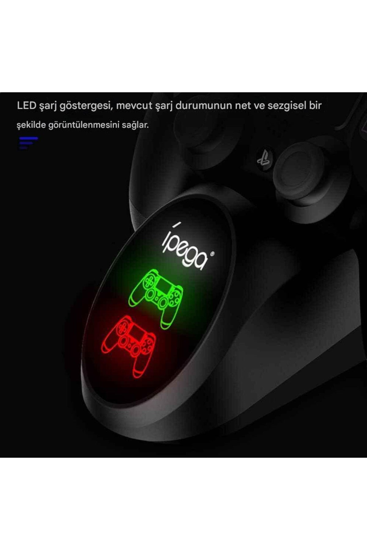 İpega PS4 Kontroller İkili Şarj Dolum İstasyonu Pg-9180