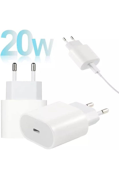iPhone 20W USB-C PD Güç Adaptörü ve Kablo Dahil Set Type-C lightning Hızlı Şarj Cihazı