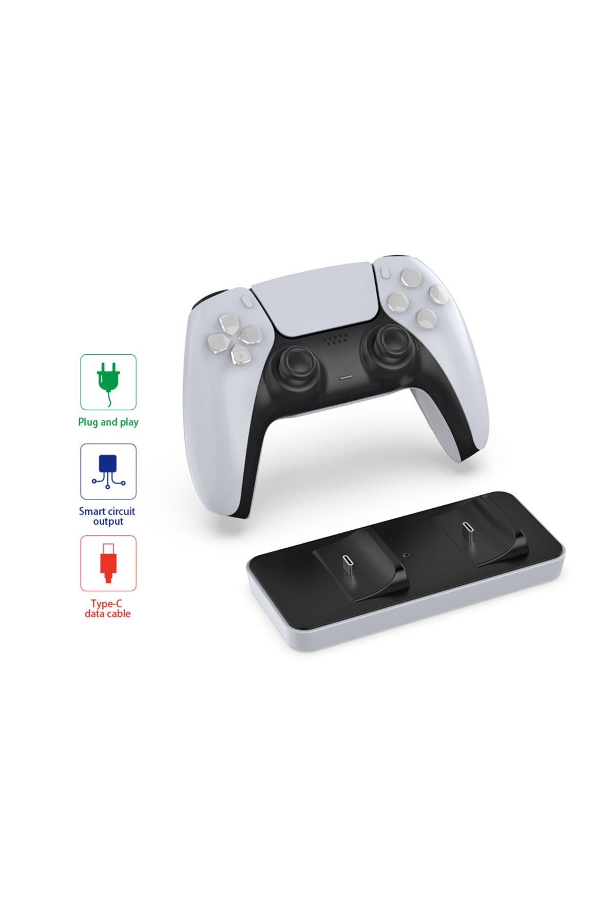 Dobe Tp5 0591 Ps5 Playstation 5 Joystick Kol Type C Şarj Stand