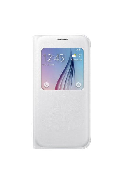 Samsung Galaxy S6 Orjinal Uyku Modlu Pencereli Deri Kılıf