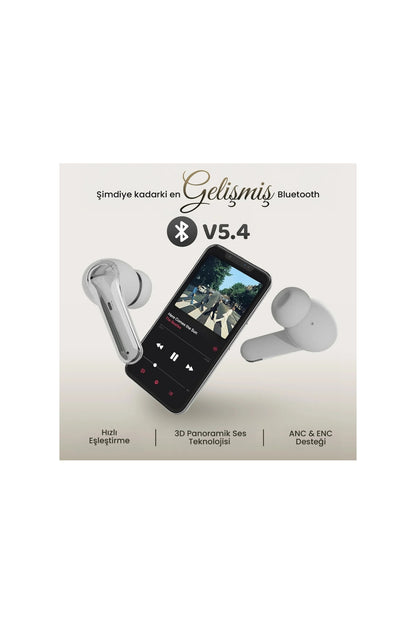 Bix TWX Soundcraft ANC ENC Bluetooth 5.4 TWS Kablosuz Kulak içi Kulaklık Beyaz