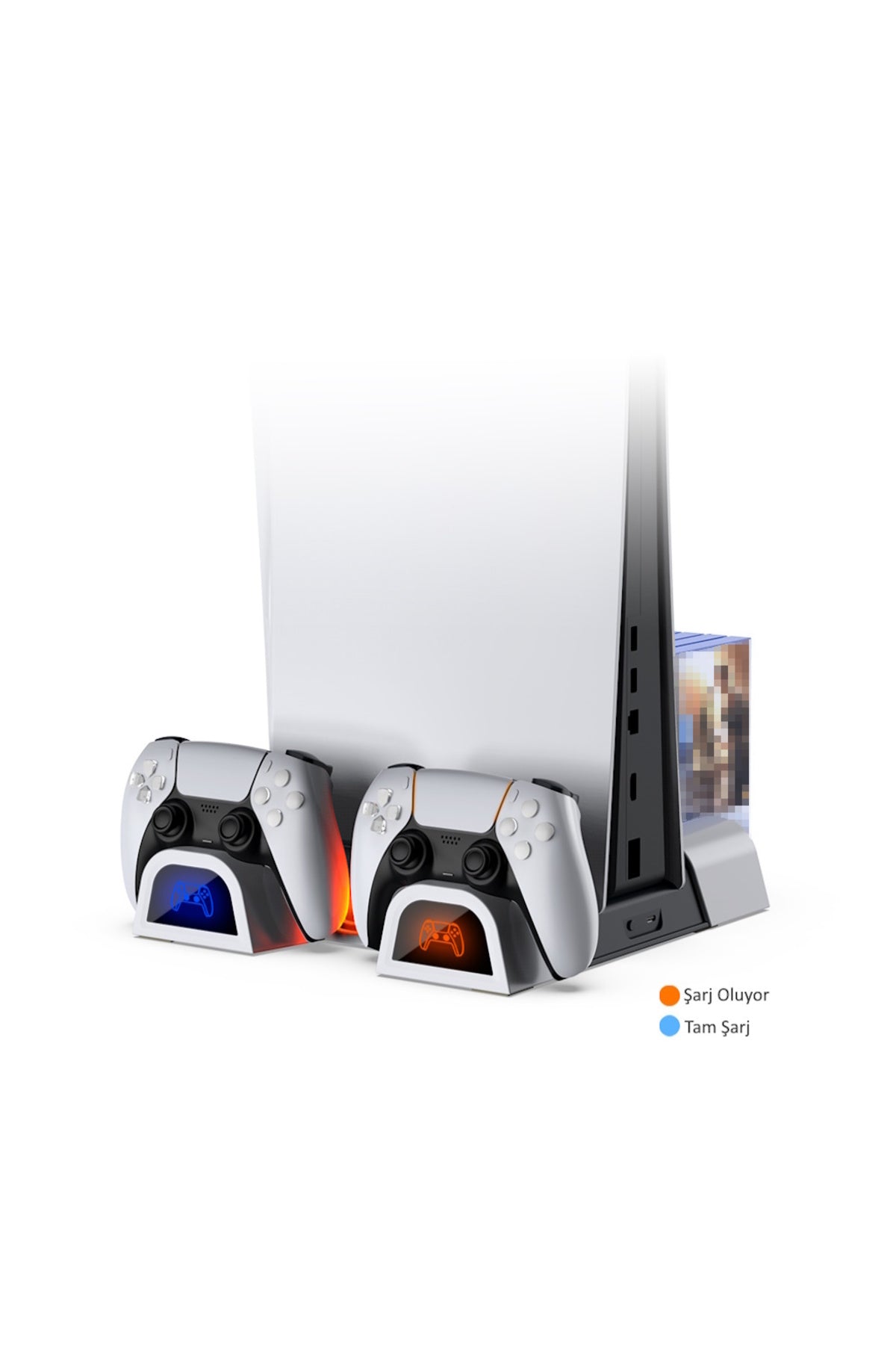 Ps5 Disk Dijital/ps5 Slim Disk Dijital Uyumlu Multi Fonksiyonel Soğutucu Şarj İstasyonu