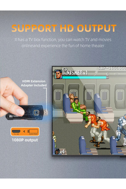 X8 Hdmı 4k Stick 64gb 10.000 Oyunlu Android Retro Tv Oyun Konsolu