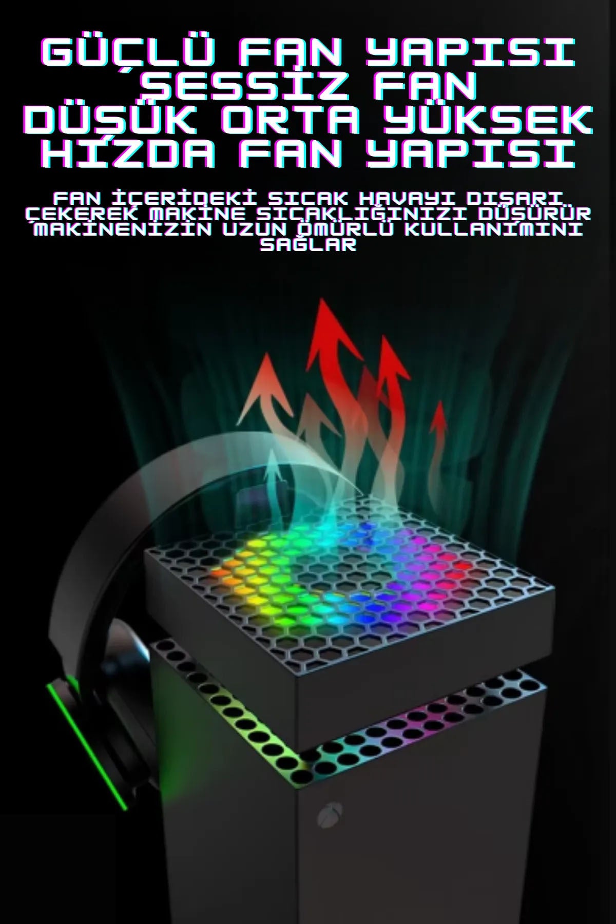 İpega Xbox Series X Smart 8in1 Rgb Işıklı Soğutucu Fanlı Şarj Standı