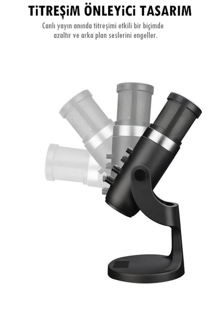 K68-A RGB Condenser Profesyonel Stüdyo Mikrofonu