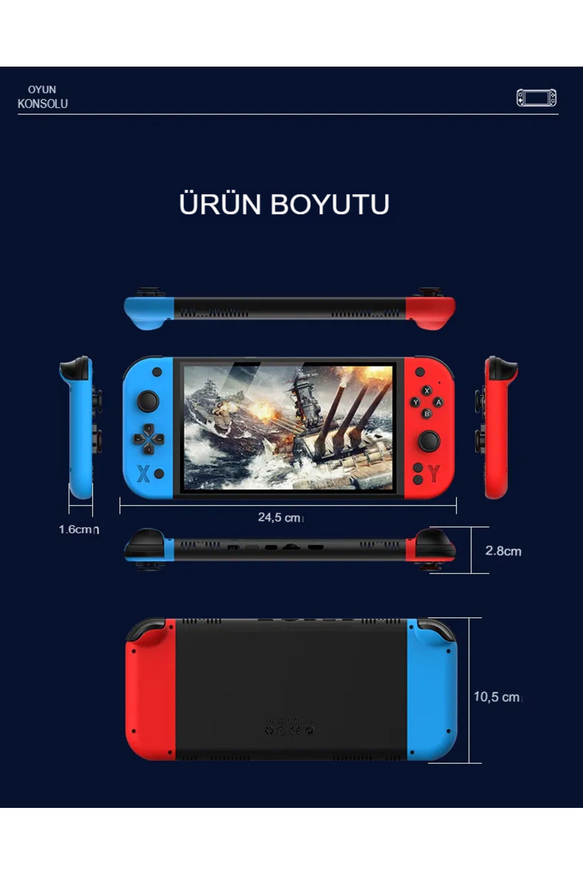 G90 7 İnç IPS HD Ekran Oyun Konsolu Linux İşletim ve Çoklu Sistem Emülatörü Arcade Oyun Konsolu