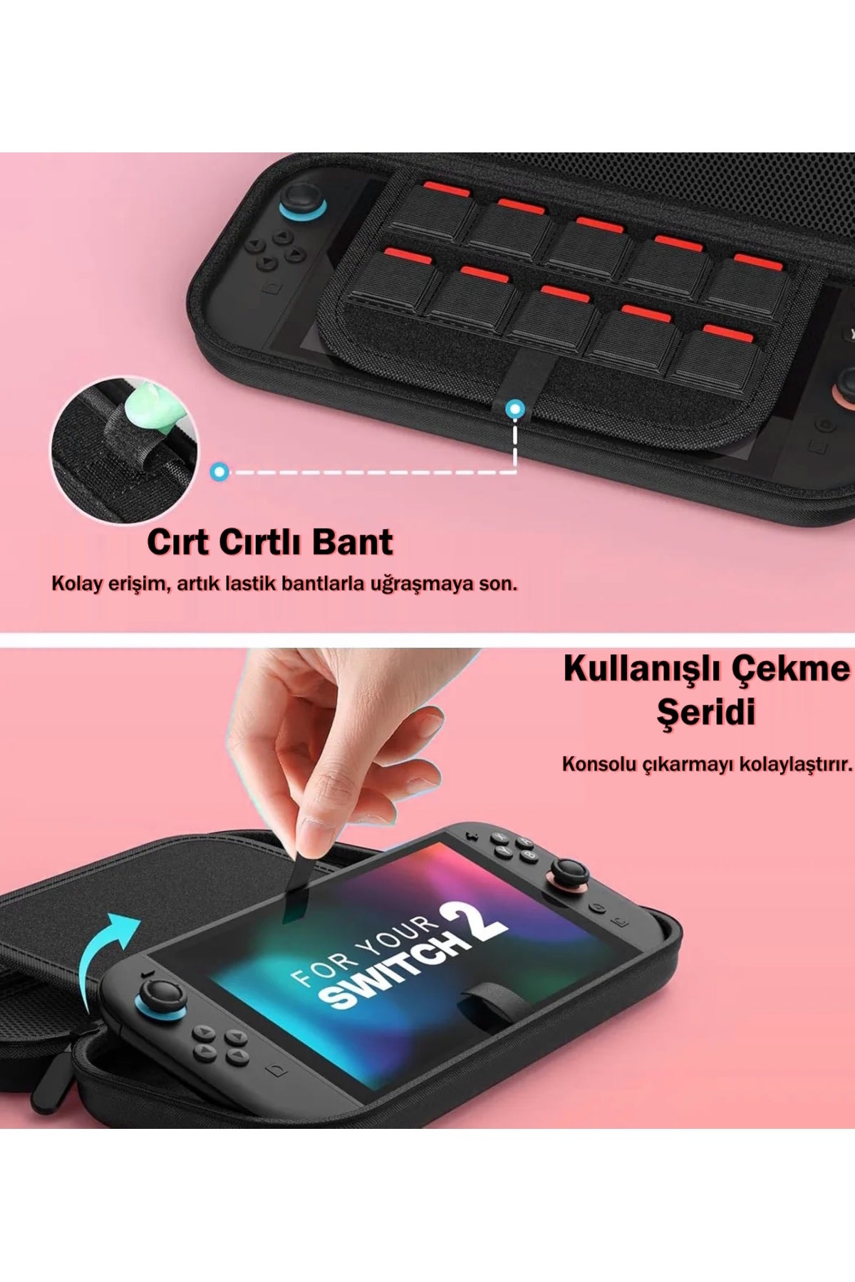 Switch 2 Uyumlu Toz Geçirmez Taşıyıcı Kılıf - NS2-PC