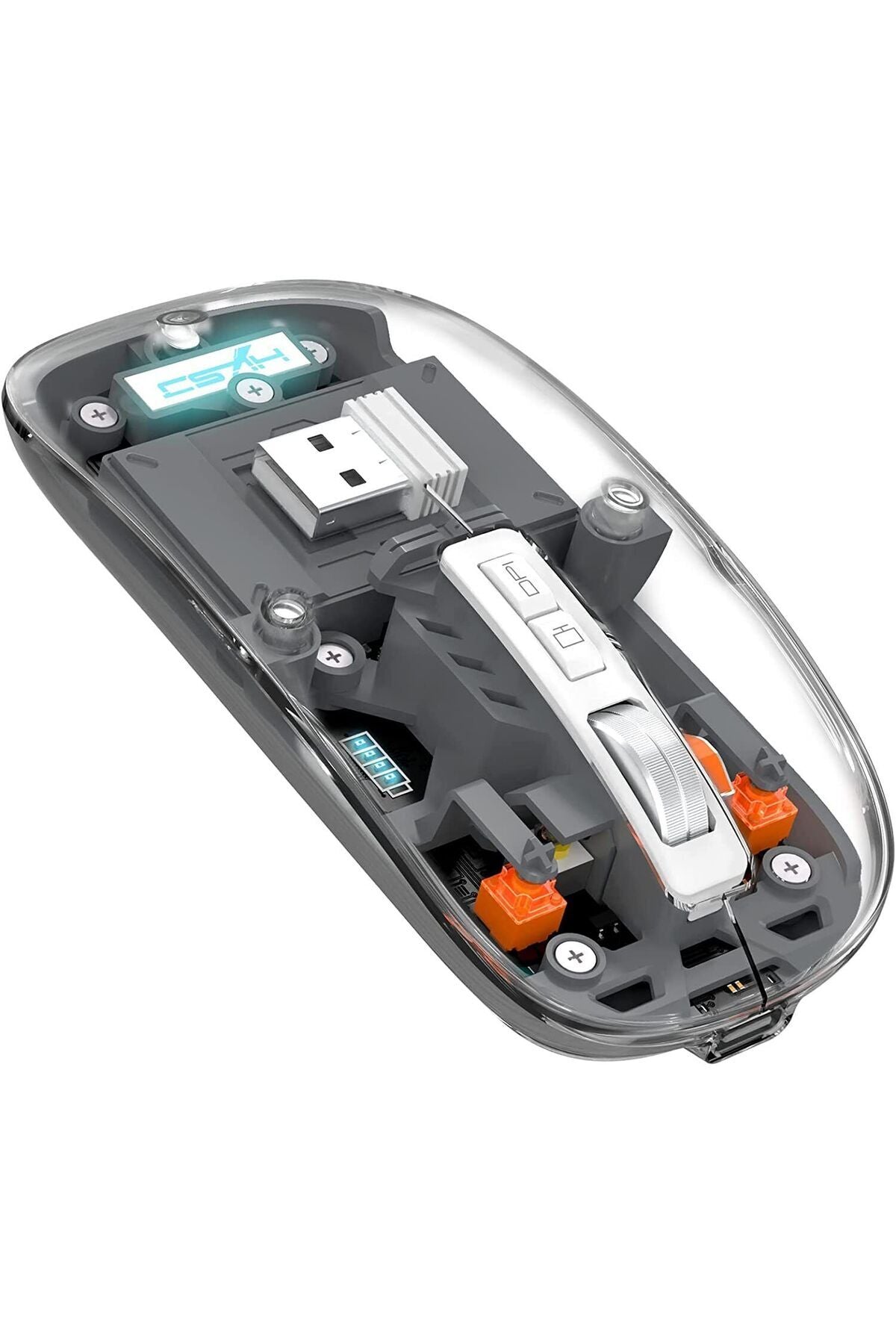 FMOUSE M133 Şeffaf Kablosuz Bluetooth Mouse Üç Modlu Sessiz Şarj Edilebilir