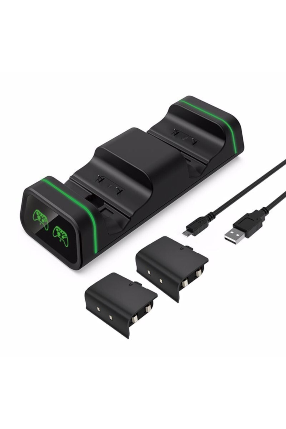 Xbox Uyumlu  One S/x Ikili Şarj Standı + 2 Adet 800 Mah Batarya