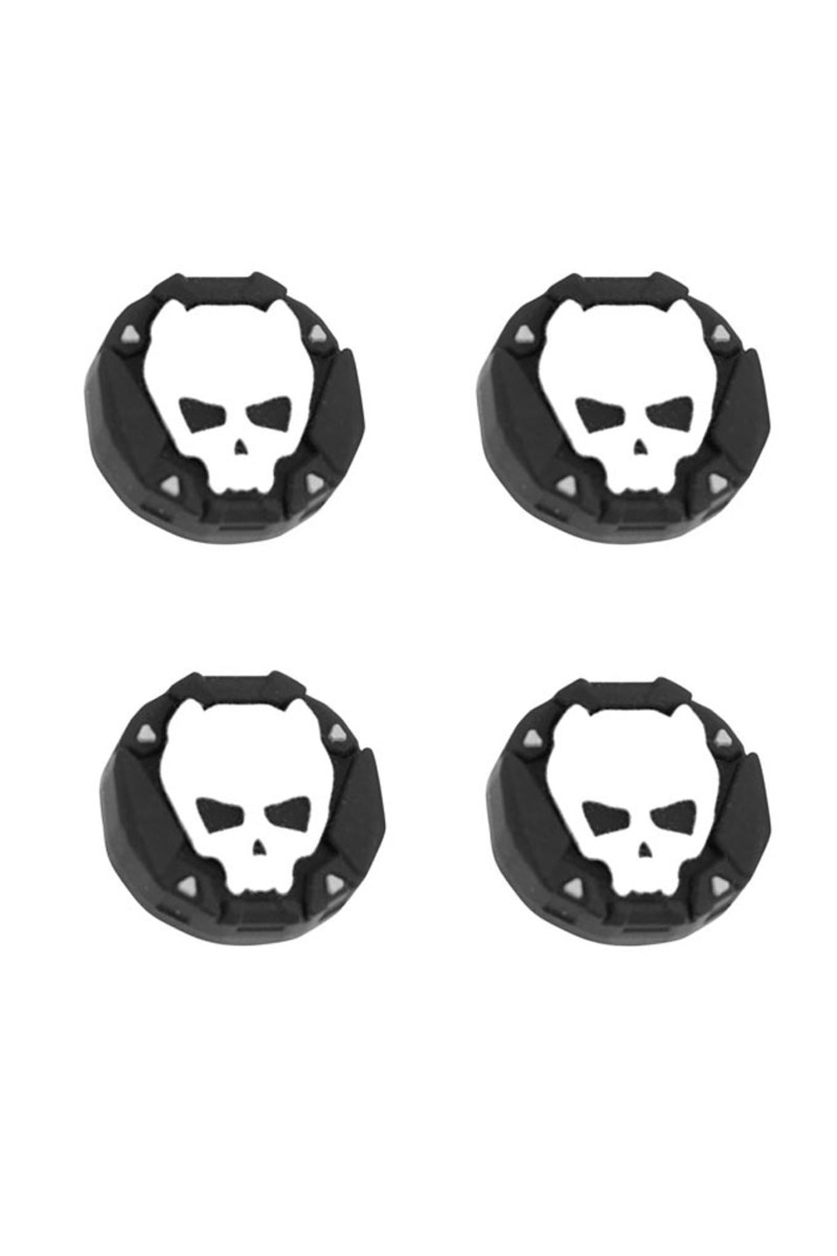 3d Skull Ps5/ps4/ps3/xbox One/one X/one S/series X/series S 3d Analog Silikon Koruyucu -4 Adet Siyah/4
