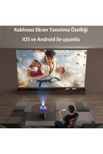 Taşınabilir Akıllı Mini 4K Projeksiyon Cihazı - K8