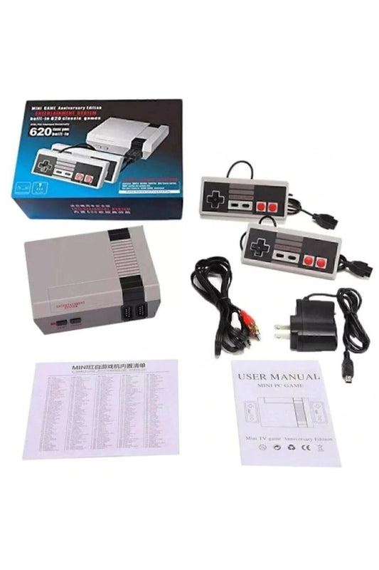 8 bit oyun konsolu bej renk 620 yüklü oyun bluetooth yok kolay bağlantı - Elektronik