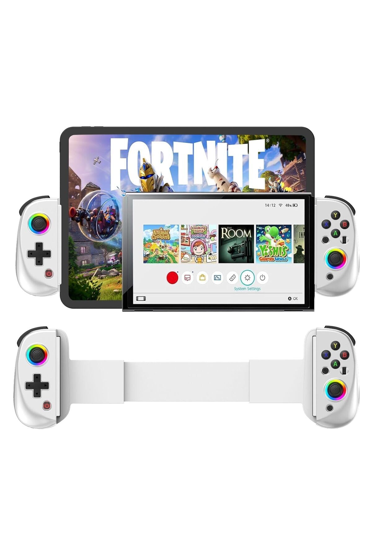 BSP-D8 Bluetooth 5.2 Android/Ios Tablet Telefon Uyumlu Mobil Telefon Tutucu Joystick Gamepad