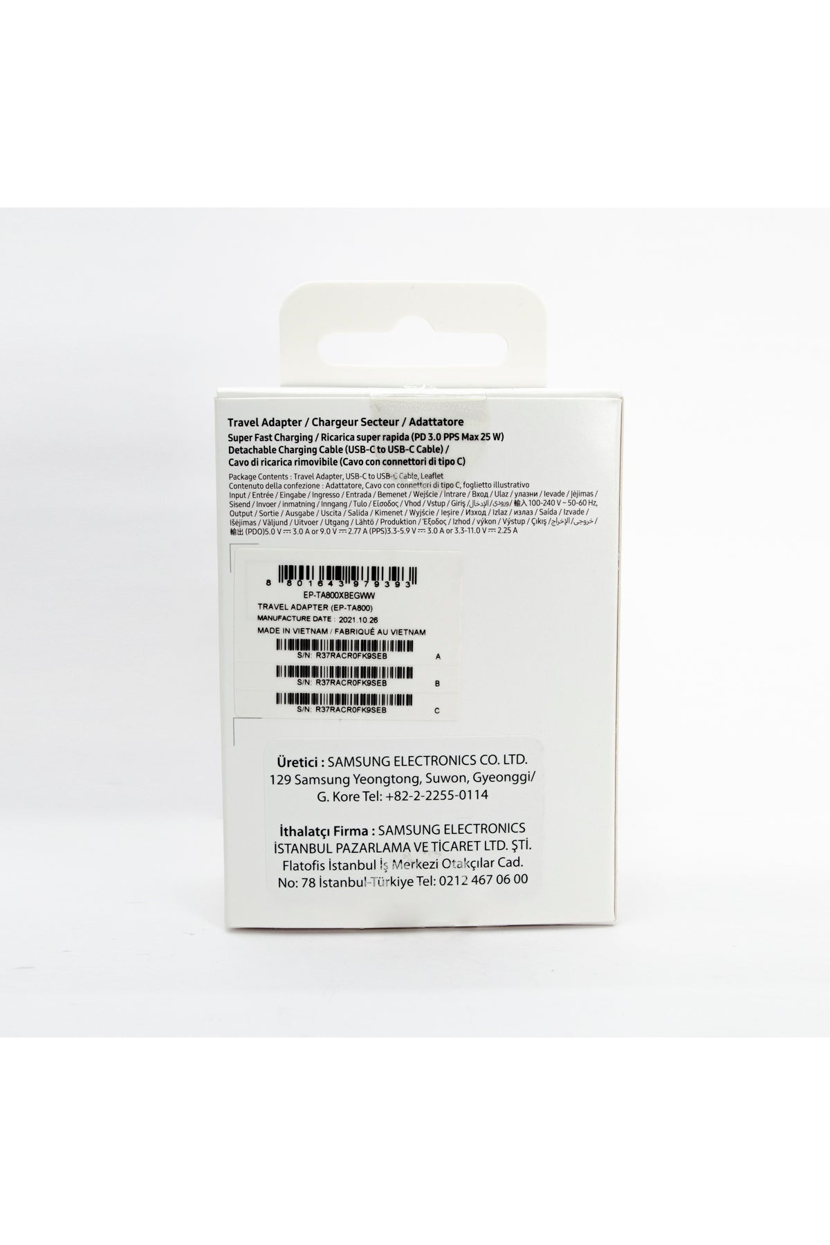 25W Süper Hızlı Type-C Şarj Aleti  Samsung EP-T2510N (Samsung Türkiye Garantili)