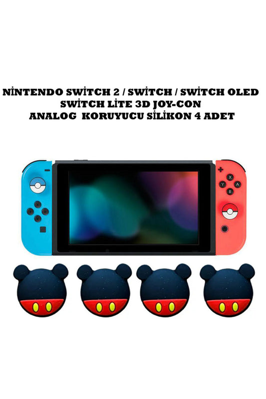 Switch/Switch 2/Switch Oled /Switch Lite Uyumlu Yeni 3D Analog Silikon PAD