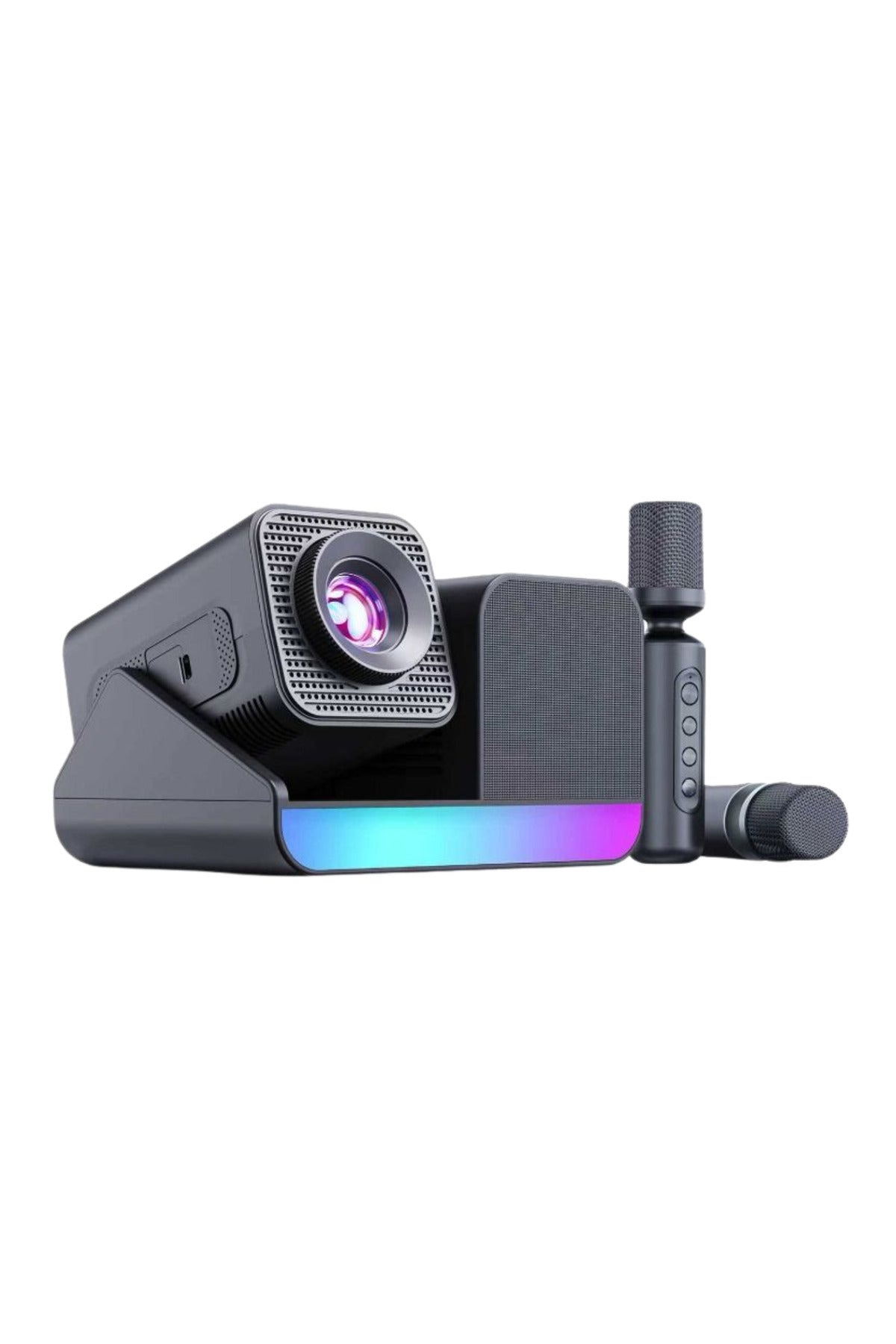 HP-SP01 Edition Projeksiyon Speaker Mikrofon 3in1 Taşınabilir Android 11 Akıllı Sinema 1GBRam 8GBRom