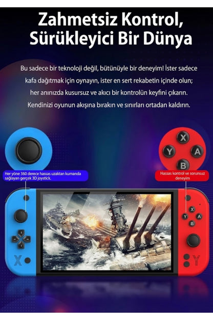 G90 7 İnç IPS HD Ekran Oyun Konsolu Linux İşletim ve Çoklu Sistem Emülatörü Arcade Oyun Konsolu