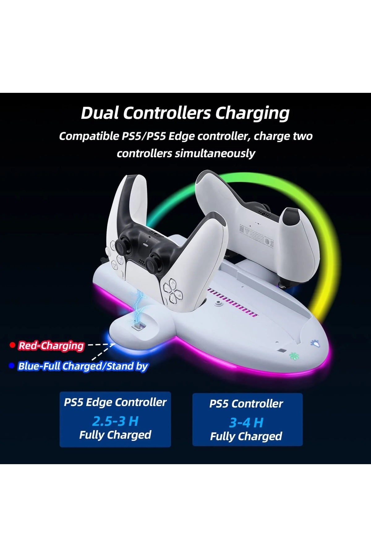Ps5 Slim Ve Ps5 Slim Dijital Uyumlu Rgb Işıklı Multi Fonksiyon Soğutma Ve Şarj Ünitesi